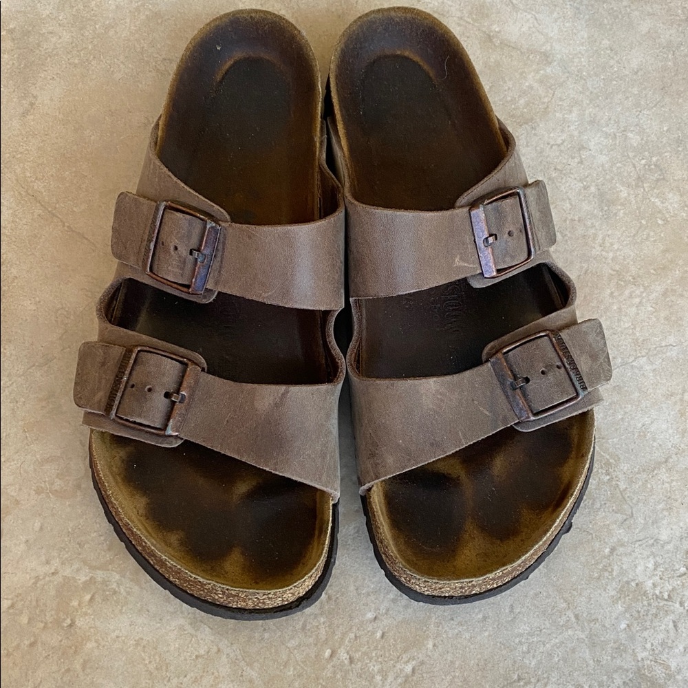 Mens Birkenstocks Classic Arizona Brown Leather